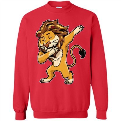 Lion Dabbing T-shirt Dab Cat Dance Red