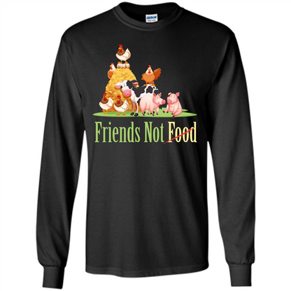 Animal T-shirt Friends Not Food T-shirt Orange