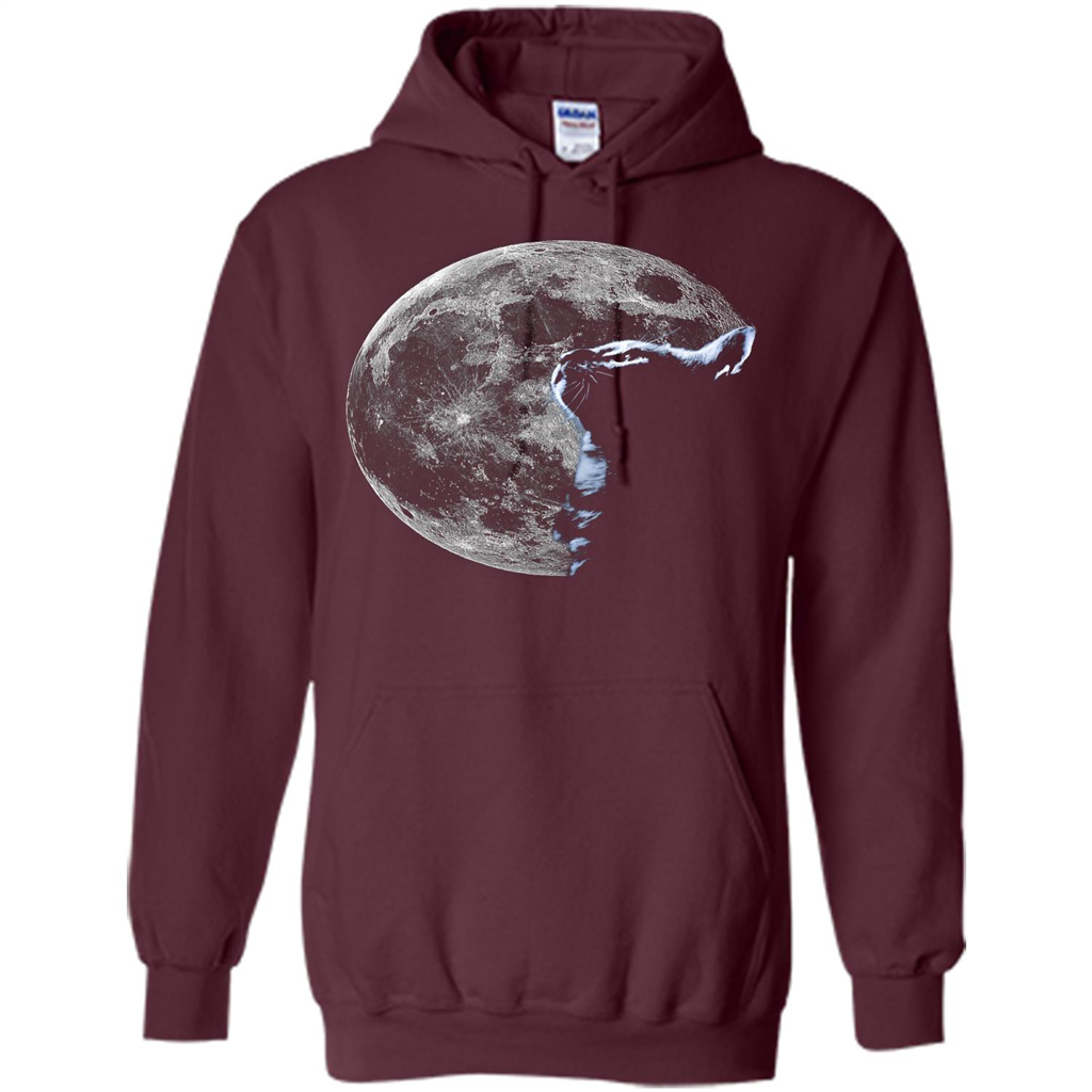 Cat Lover T-shirt Cat And Moon Maroon