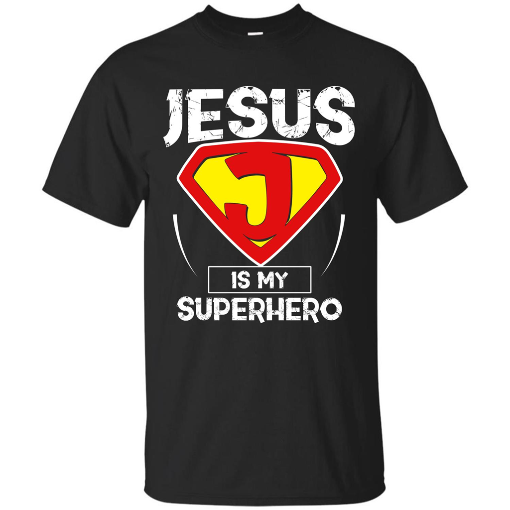 Christian T-shirt Jesus Is My Superhero T-shirt Royal