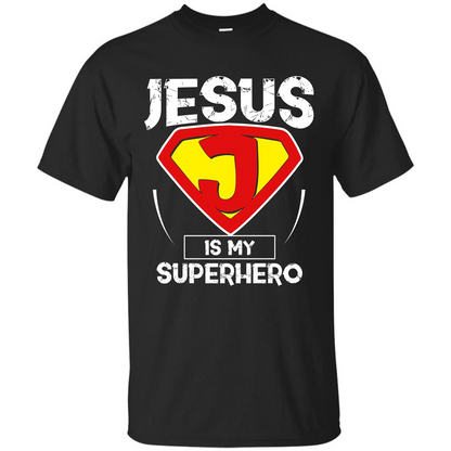 Christian T-shirt Jesus Is My Superhero T-shirt Royal