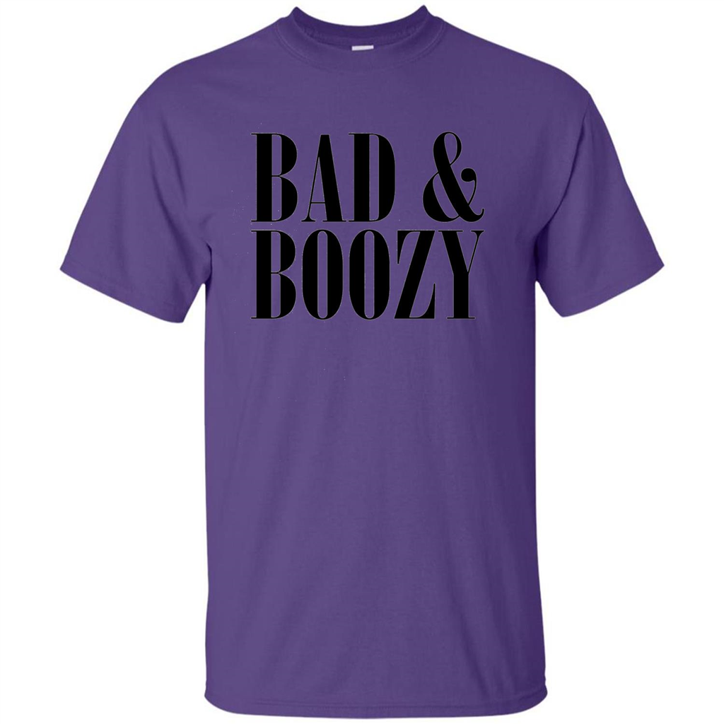 Bad And Boozy T-shirt Summer Beer Funny T-shirt Purple