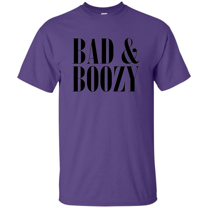 Bad And Boozy T-shirt Summer Beer Funny T-shirt Purple