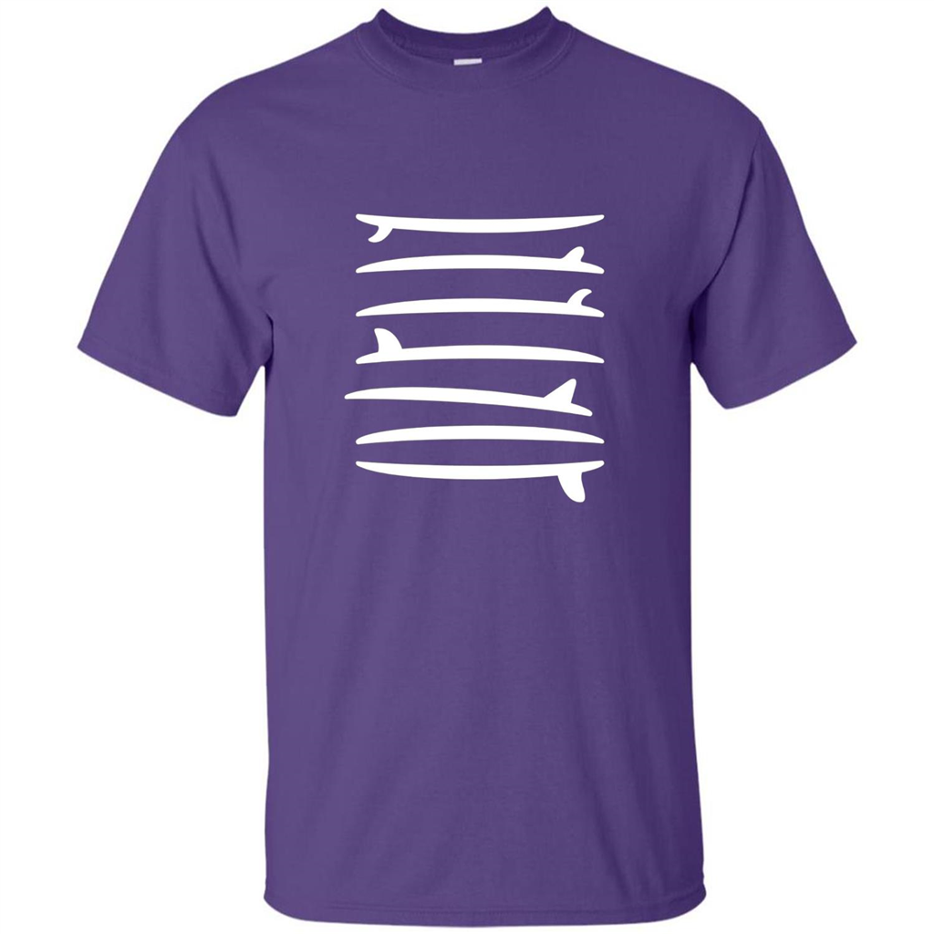 Surfing T-shirt The Longboard Single Fin Surfer T-shirt Purple