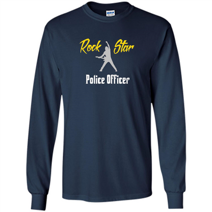 This Guy Is A Rock Star Police Officer T-shirt Navy