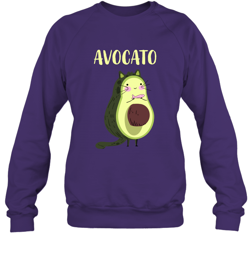 Avocato Avocado Cat Kitten Shirt Sweatshirt Sweatshirt Purple
