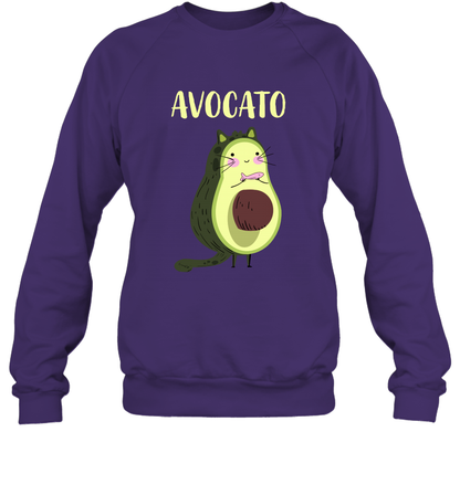 Avocato Avocado Cat Kitten Shirt Sweatshirt Sweatshirt Purple
