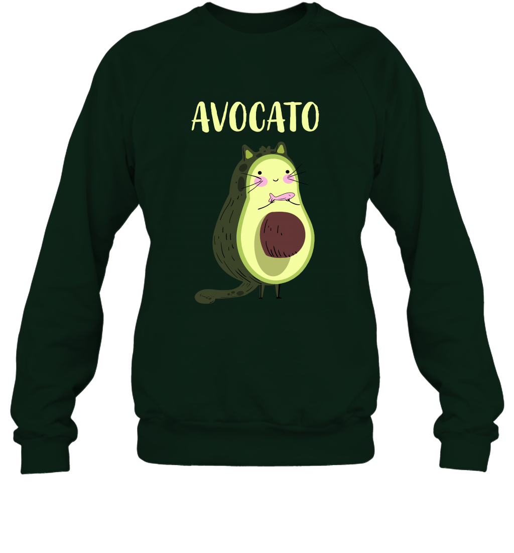 Avocato Avocado Cat Kitten Shirt Sweatshirt Sweatshirt Forest