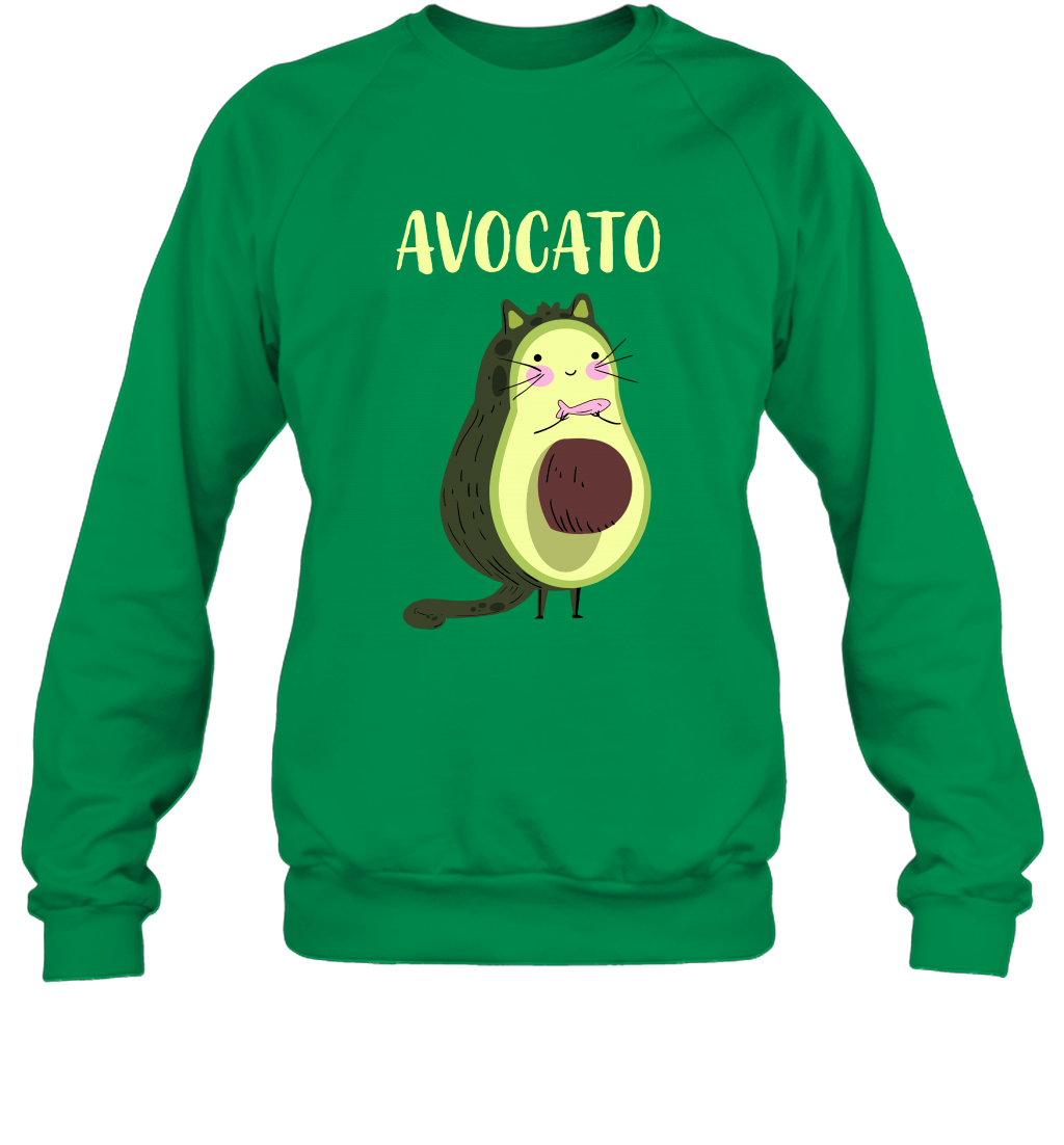 Avocato Avocado Cat Kitten Shirt Sweatshirt Sweatshirt Irish Green