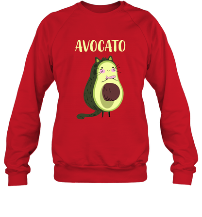 Avocato Avocado Cat Kitten Shirt Sweatshirt Sweatshirt Red