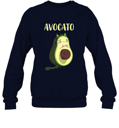 Avocato Avocado Cat Kitten Shirt Sweatshirt Sweatshirt Navy