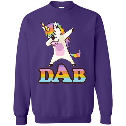 Cute Unicorn Dabbing T-shirt Purple