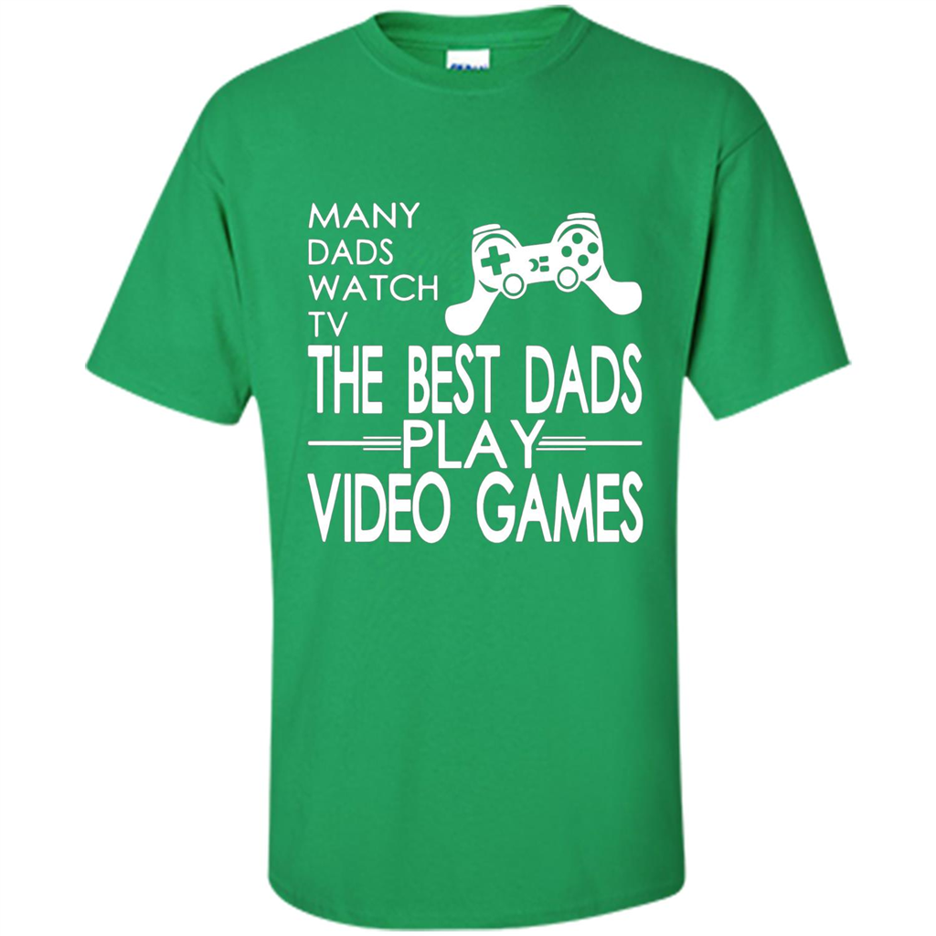 Gamer T-shirt The Best Dads Play Video Games Irish Green