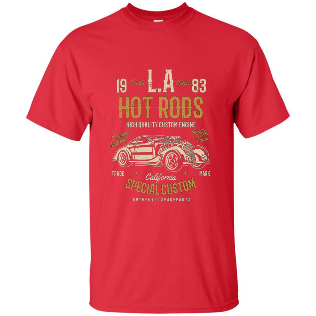 L.A. Hot Rods Classic Car T-shirt T-shirt Red