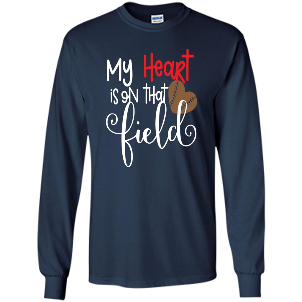 My Heart Is On That Field Football T-shirt Navy