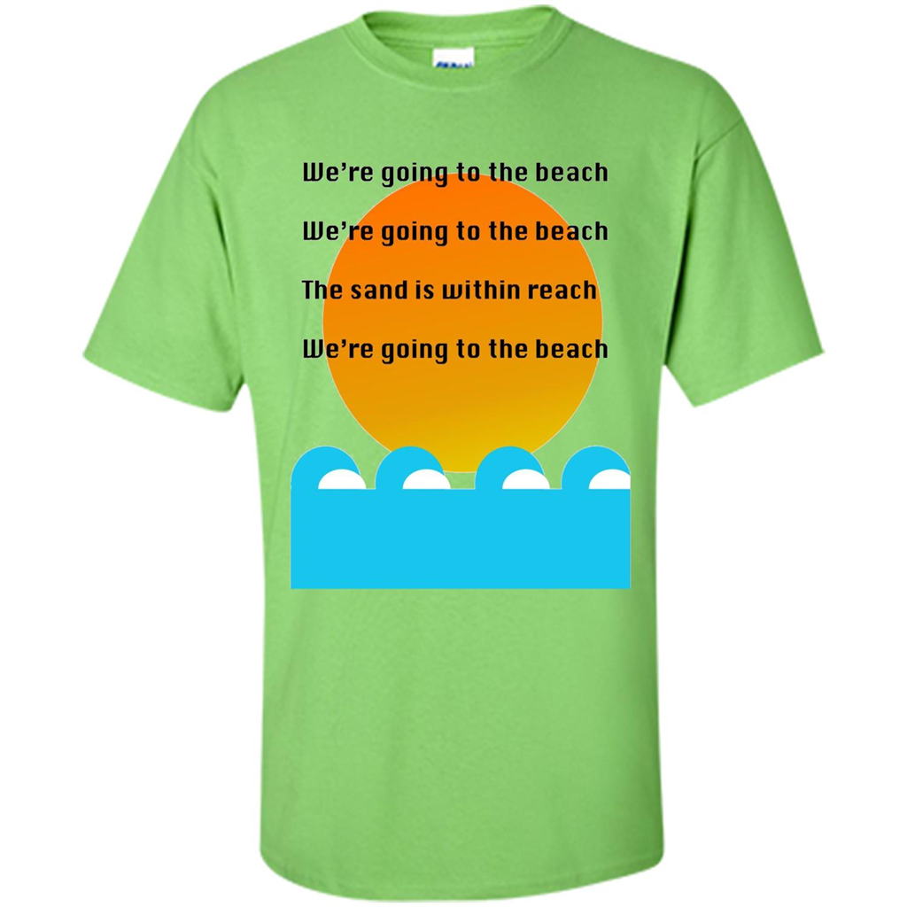 Summer T-shirt We're Going To The Beach T-shirt Lime