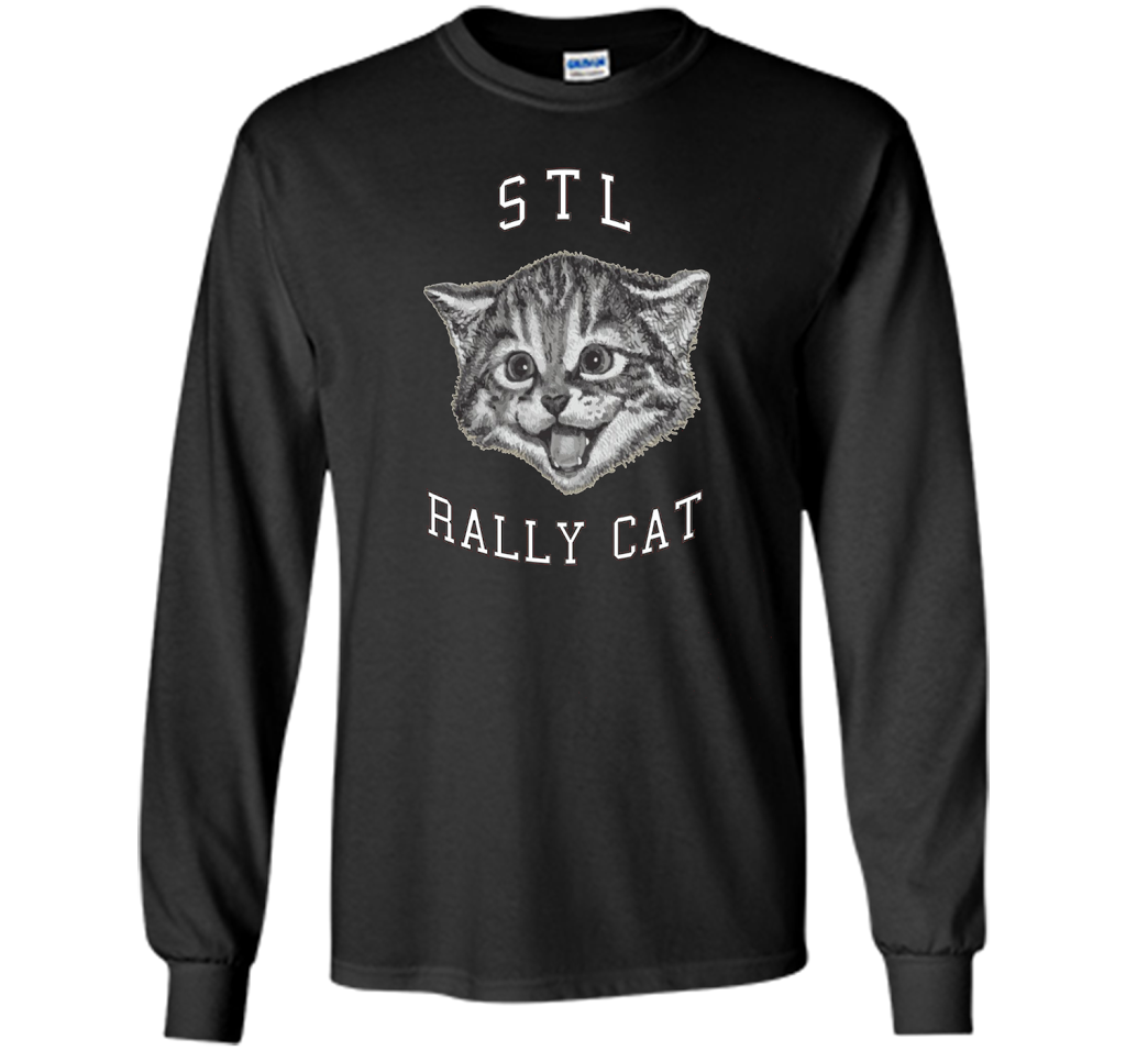 Cat Lover T-shirt Saint Louis Rally Cat T-shirt Black