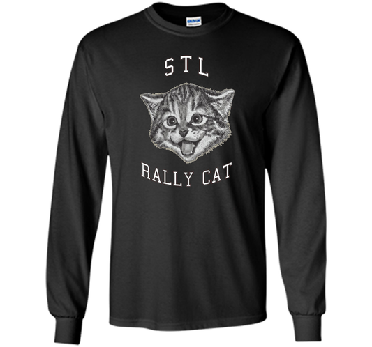 Cat Lover T-shirt Saint Louis Rally Cat T-shirt Black