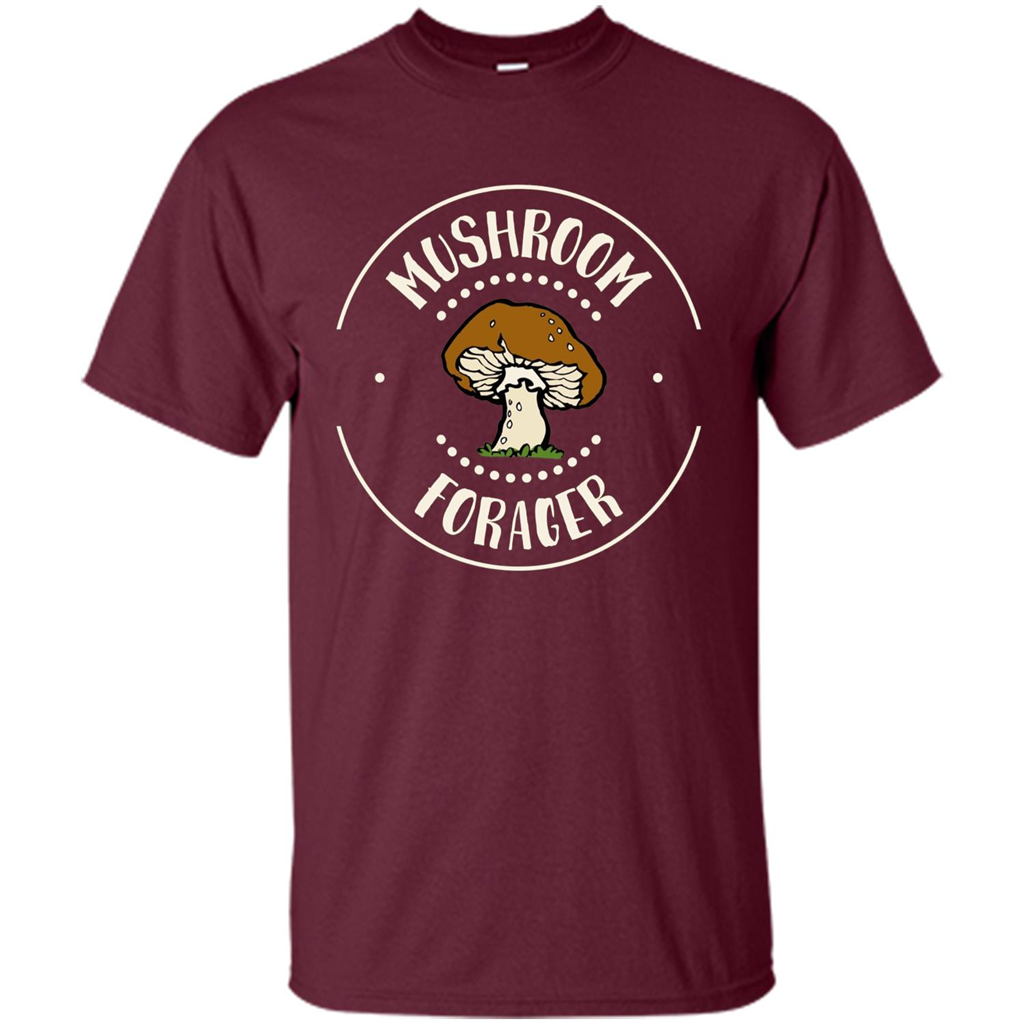 I Love Mushrooms T-shirt Mushroom Forager Maroon