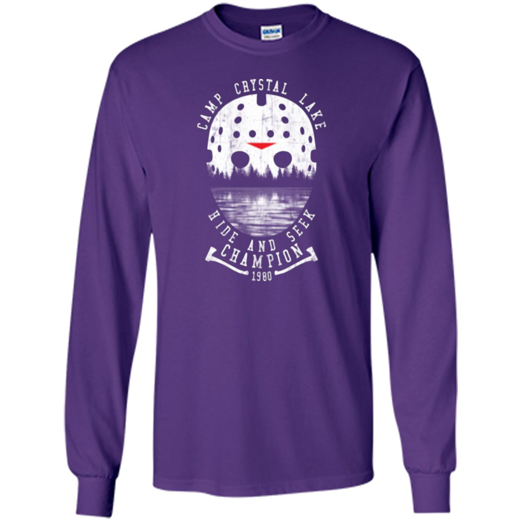 Camp Crystal Lake T-shirt Hide And Seek Champion 1980 Purple