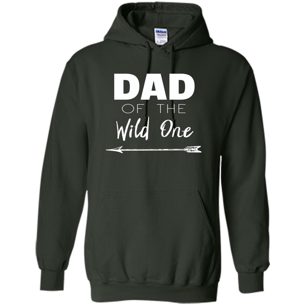 Dad and Kids T-shirt Dad Of The Wild One Father T-shirt Forest Green