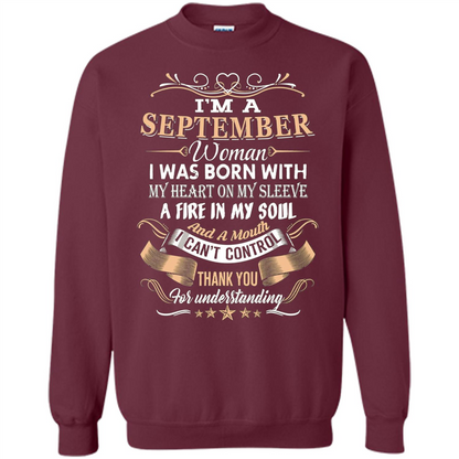 I'm A September Woman T-shirt Maroon