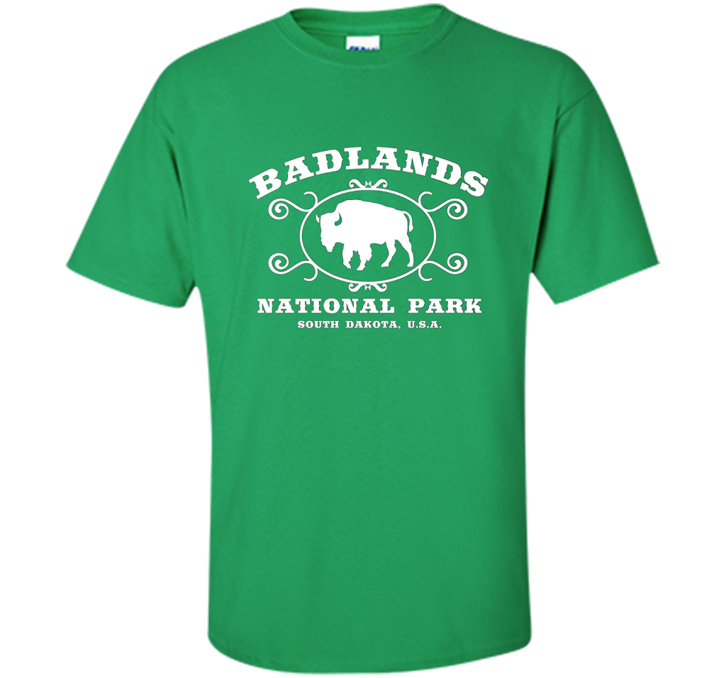 Whereables: Badlands National Park T-Shirt cool shirt Irish Green