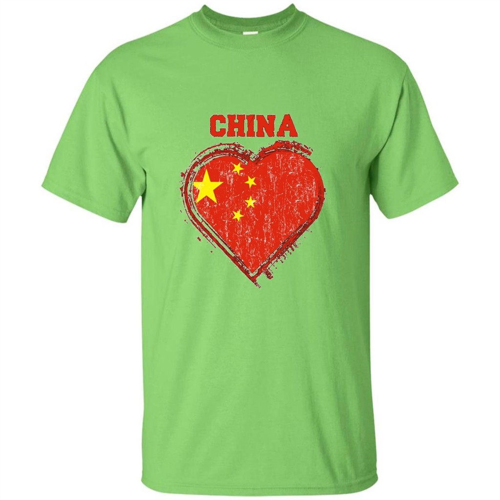 Chinese T-shirt Chinese Flag Shirt Lime