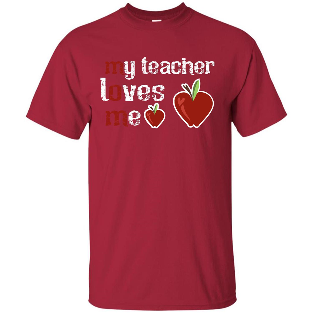 Student T-shirt My Teacher Loves Me T-shirt Cardinal