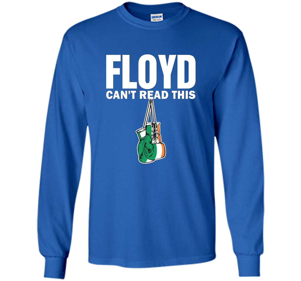 Boxing T-shirt Floyd Can't Read This T-shirt Royal