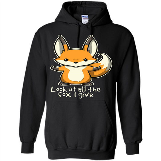 Look At All The Fox I Give T-Shirt Black