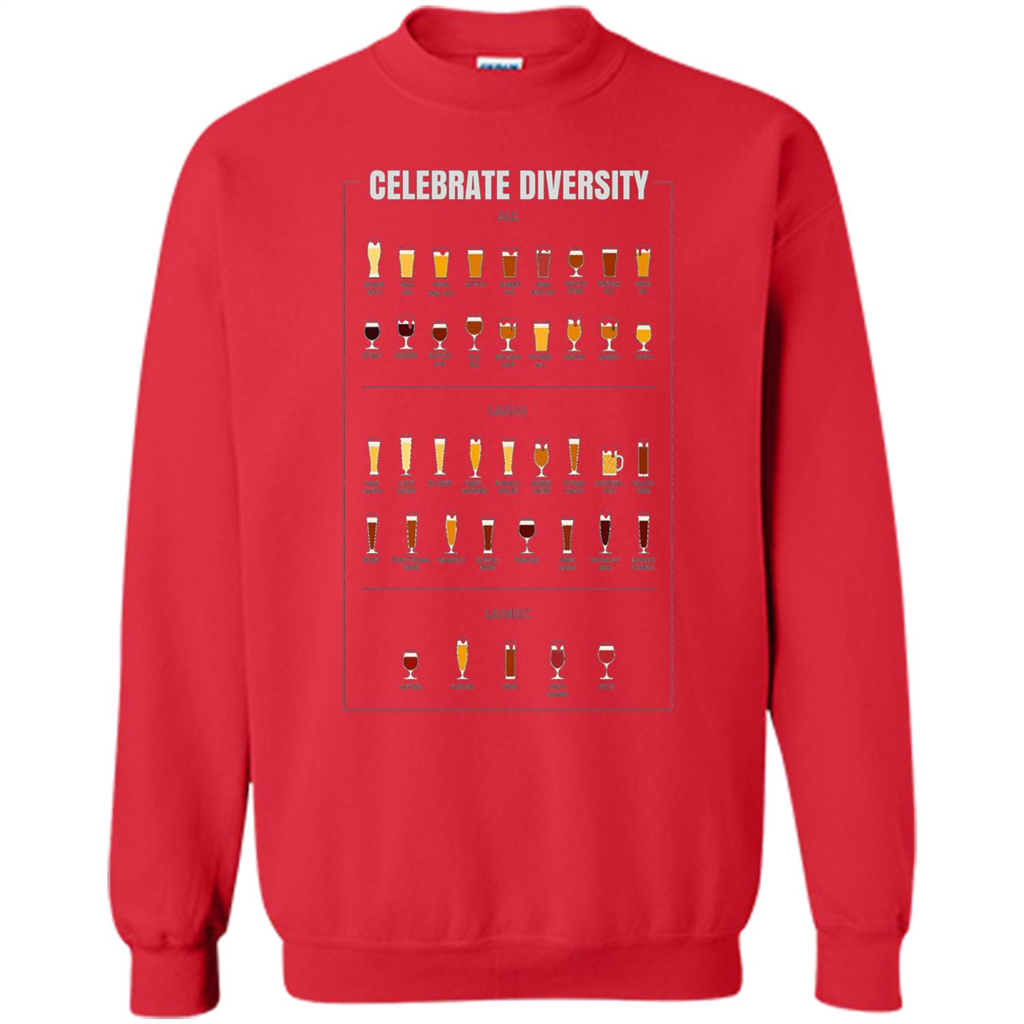 Celebrate Diversity Beer Glasses T-shirt Red