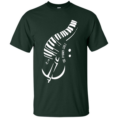 Piano Lover T-shirt The Piano Girls Forest Green