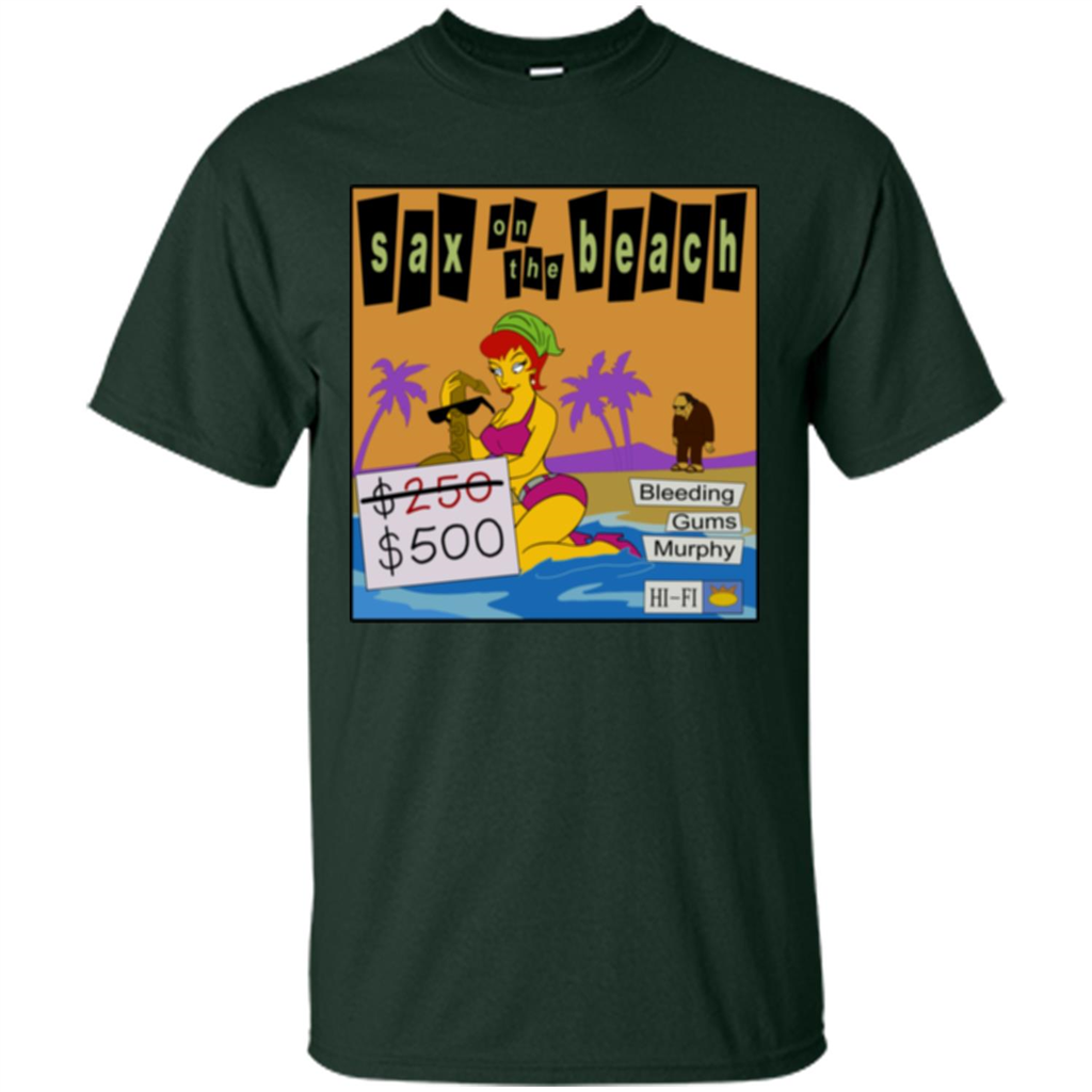 Sax on the Beach Discount Edition T-shirt Forest Green