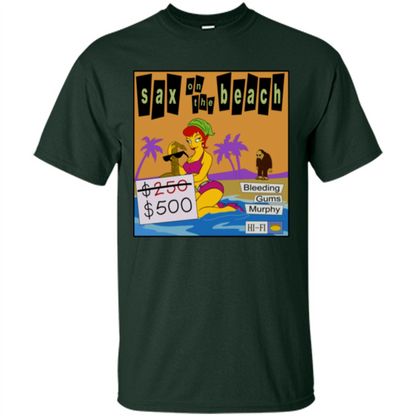 Sax on the Beach Discount Edition T-shirt Forest Green