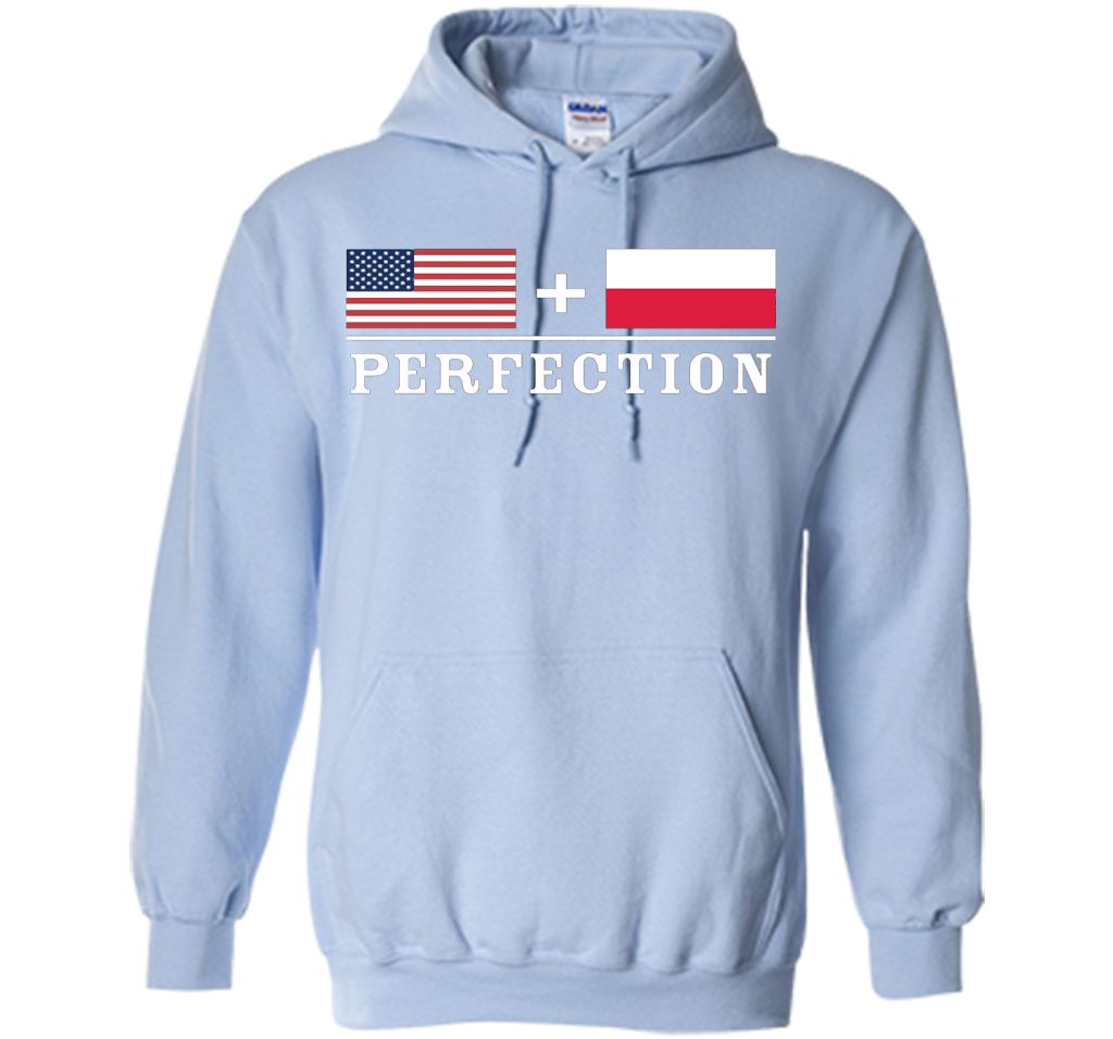 American + Polish = Perfection Flag T-Shirt shirt Light Blue