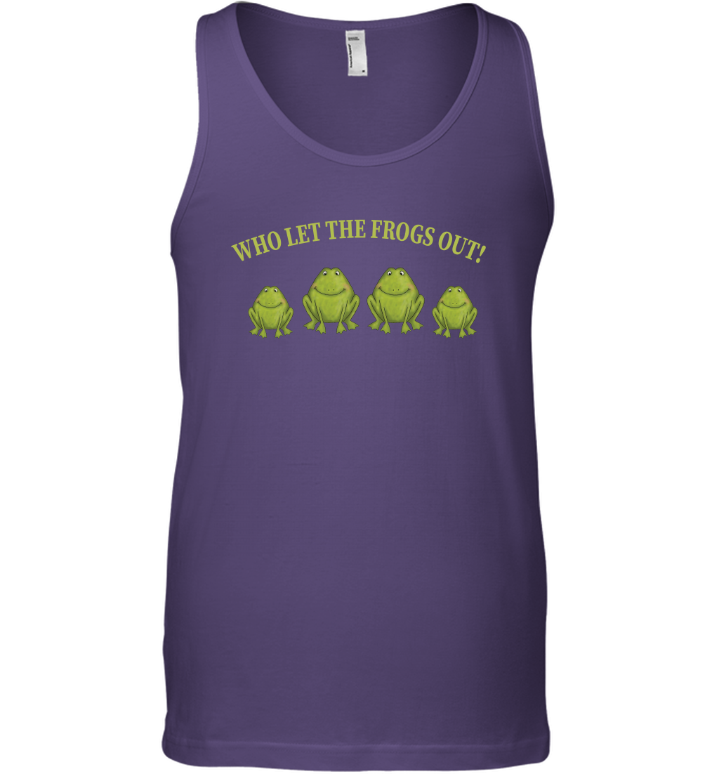Who Let The Frogs Out Shirt Tank Top Tank Top Purple