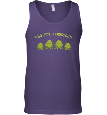Who Let The Frogs Out Shirt Tank Top Tank Top Purple