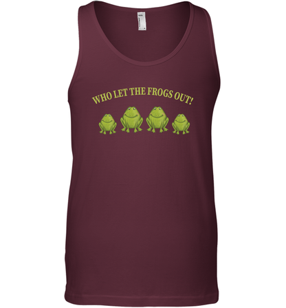 Who Let The Frogs Out Shirt Tank Top Tank Top Maroon