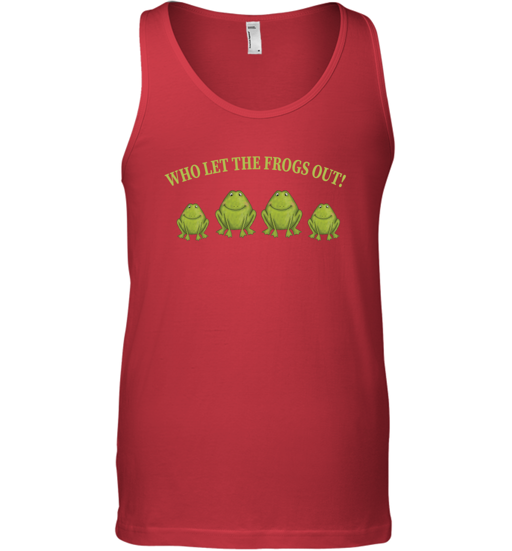 Who Let The Frogs Out Shirt Tank Top Tank Top Red