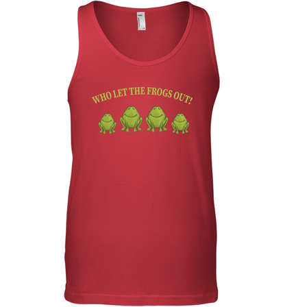 Who Let The Frogs Out Shirt Tank Top Tank Top Red
