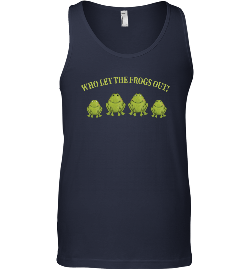 Who Let The Frogs Out Shirt Tank Top Tank Top Navy