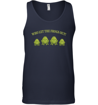 Who Let The Frogs Out Shirt Tank Top Tank Top Navy