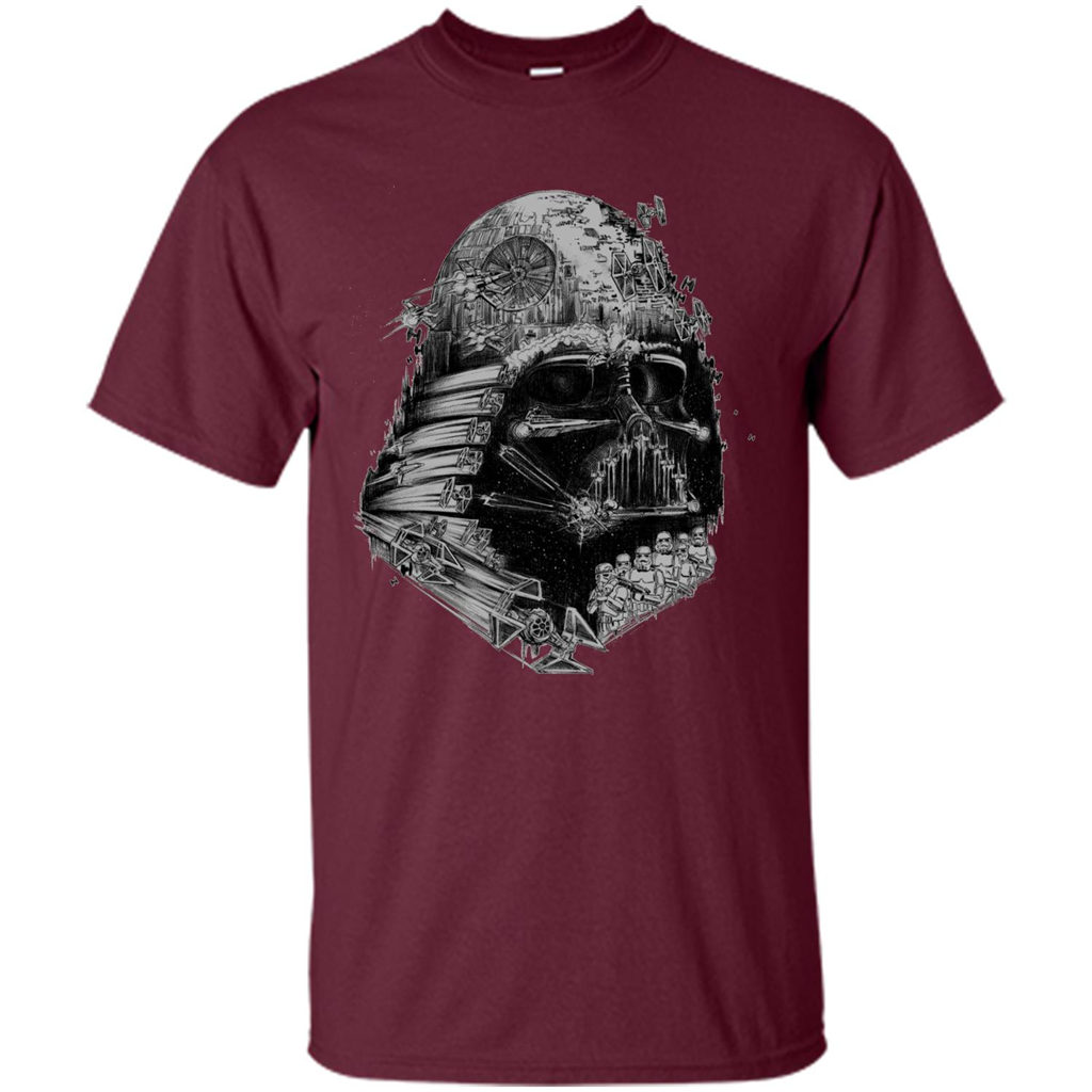 Movie T-shirt Darth Vader Build The Empire Graphic T-shirt Maroon