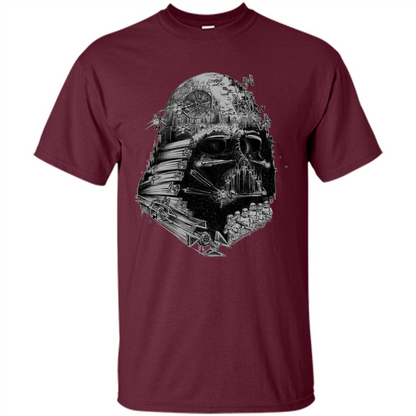 Movie T-shirt Darth Vader Build The Empire Graphic T-shirt Maroon