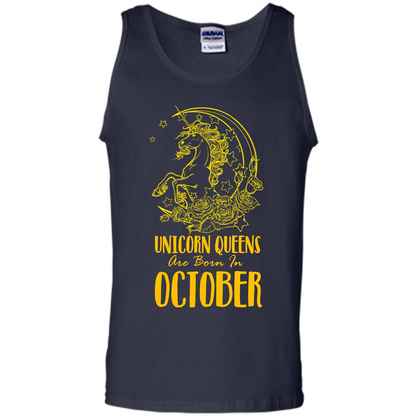 October Unicorn T-shirt Unicorn Queens Are Born In October Navy