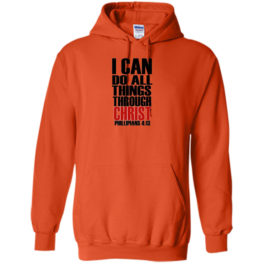 Christian T-Shirt I Can Do All Things Through Christ Orange