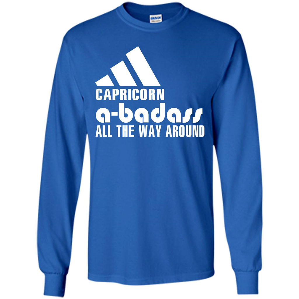 Capricorn A-Badass All The Way Around T-shirt Royal