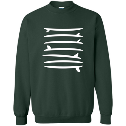 Surfing T-shirt The Longboard Single Fin Surfer T-shirt Forest Green