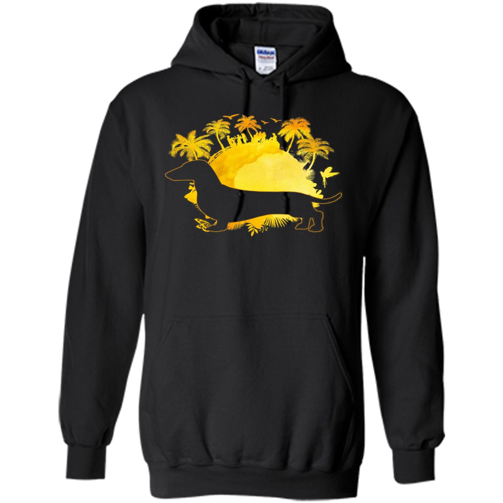 Dachshund T-shirt Dachshund In Summer Black